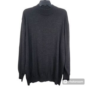 Gionfriddo Mens Long Sleeve Mock Neck Wool Acrylic Blend Sweater Size XXL